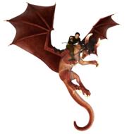 man dragon red flying drwing