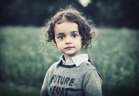 portrait of the incredibly beautiful Child Model