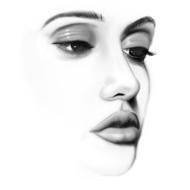 art sketch girl face drawing