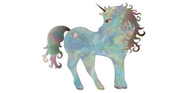 horse unicorn mythical blue drawing