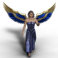 angel wing emissary 3d drawing