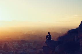 Person Sitting sunset