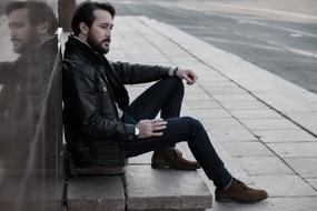 cool Asian man in City ââ