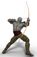 monster with bow in hand