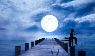fishing boy on the pier