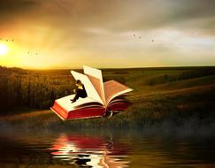 book landscape drawing