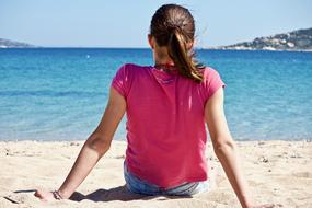incredibly beautiful Girl Beach