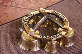 aged sanctus bell close up