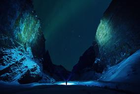 Ice Cave Rocks blue