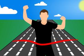 sport athlete track runner field drawing
