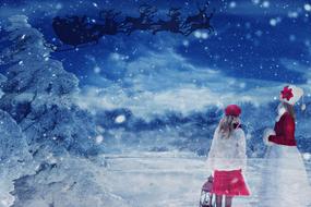 clipart of christmas santa claus nicholas girls