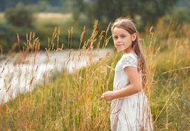 Girl Child on field
