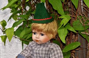 Doll Head with hat