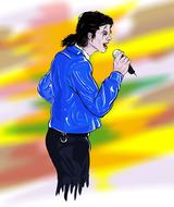 michael jackson as a colorful illustration