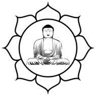 buddhism flower line art drawing