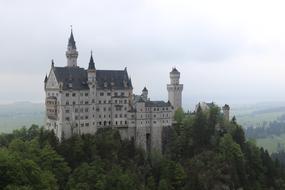 landscape of Kristin Castle in Bavaria