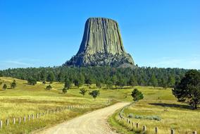 devils tower- mountain in Wyoming, America