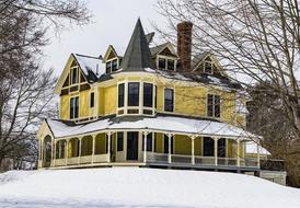amazing Mansion Snow Winter
