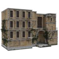 old building in ivy as a 3d model