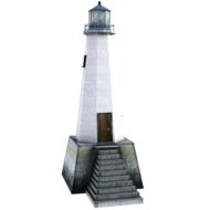 lighthouse ocean grey