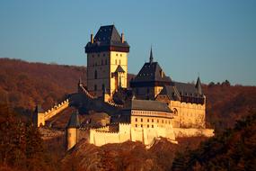 gothic castle in the mountains in the Czech Republic