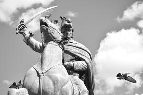 Monument horse and man