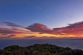 beautiful clouds at sunset