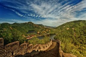 ancient Great Wall in gorgeous landscape, China