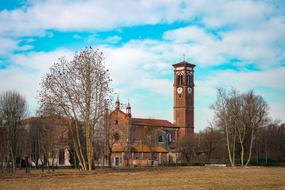 Landscape of Church Of San Michele in a forest