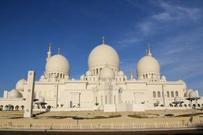 rear view of Sheikh Zayed Grand Mosque, uae, abu dhabi