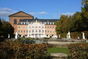 Electoral Palace among the colorful nature in Trier, Germany