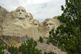 landscape of Iconic Faces On Rushmore