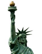 statue of liberty on a white background in the usa