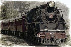 Locomotive Steam Train drawing