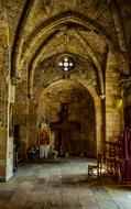 vault of medieval church, Panagia Angeloktisti in Cyprus in Kiti