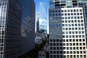 skyscrapers with panoramic windows in Washington