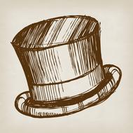 drawing of a man's hat