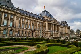 Green Park and Royal Palace in Brussels, Belgium