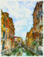 beautiful buildings canal