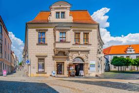 historical architecture in the city of Zittau, Germany