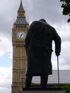 Big Ben and Churchill Statue