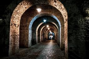 tunnel in the castle in Gjirokaster