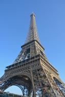 magnificent Eiffel on blue sky background