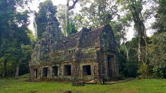 stone ruins in the forest in cambodia