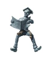 funny man with newspaper as 3d illustration