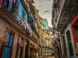 houses on the street in Cuba