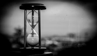 Time, concept, Hourglass at blur background