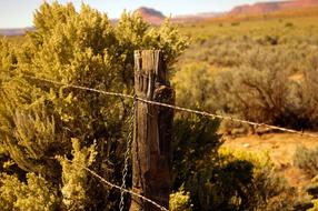 barbed wire in the desert in utah