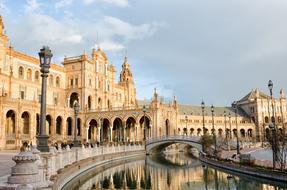 architecture on a square in seville