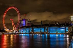 London Eye in the evening